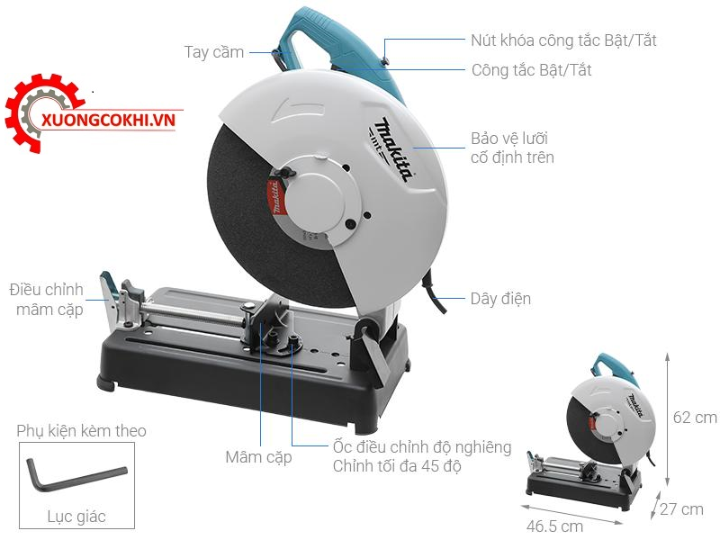 Máy Cắt Sắt Makita M2401B 2000W 3 Máy cắt sắt Makita M2401B 2000W
