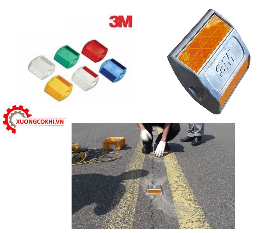 Báo giá đinh phản quang nhôm 3M 5 Đinh phản quang trong cảnh báo giao thông
