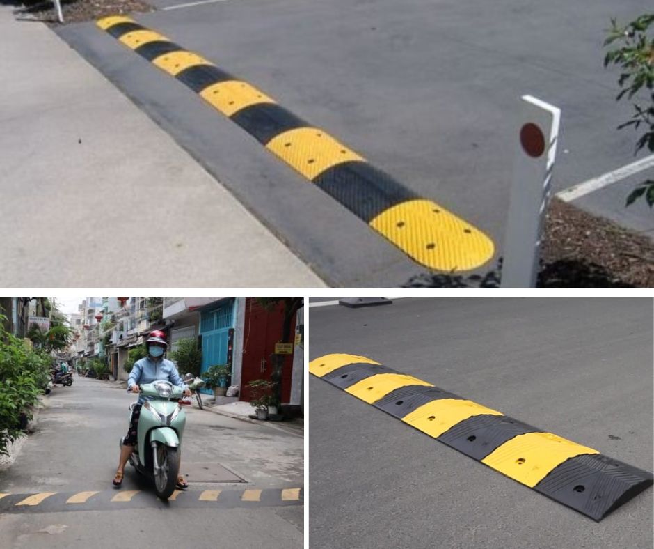 Gờ giảm tốc cao su 5 Thiết bị gờ giảm tốc cao su