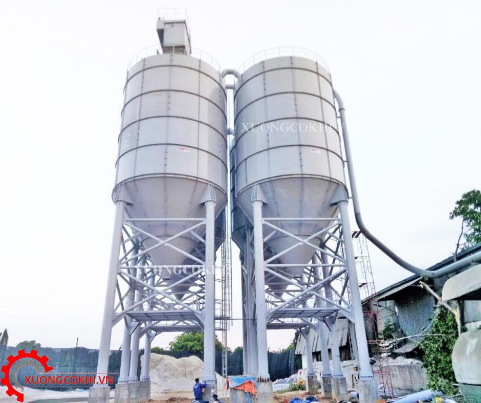 Gia công silo, bồn chứa xi măng