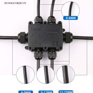 Hộp nối IP68 chống nước, 6 đầu nối cáp ngoài trời 6 hop noi IP68..