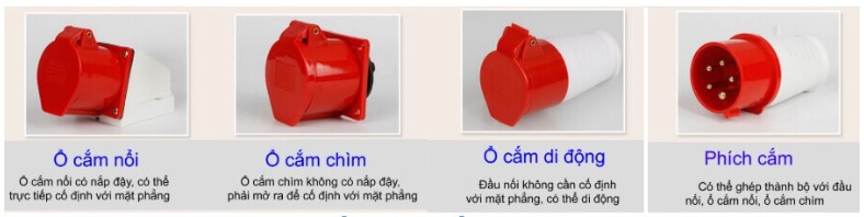 Bộ chia 3 công nghiệp 220V- 32A - 3 chấu 6 phan loai o cam cn