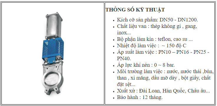 Van khí nén Pneumatic valve 6 van dao