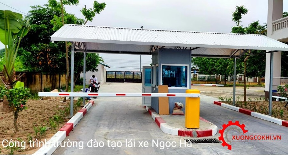 Barrier tự động lắp đặt tại trường đào tạo lái xe Ngọc Hà