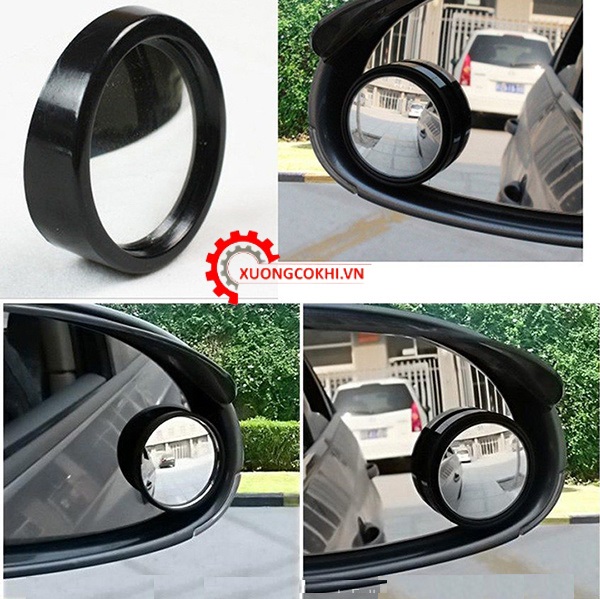 Gương cầu lồi xóa điểm mù ô tô 7 Gương cầu lồi xóa điểm mù ô tô có viền