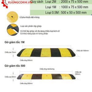 Thông số gờ giảm tốc ô tô 70 tấn