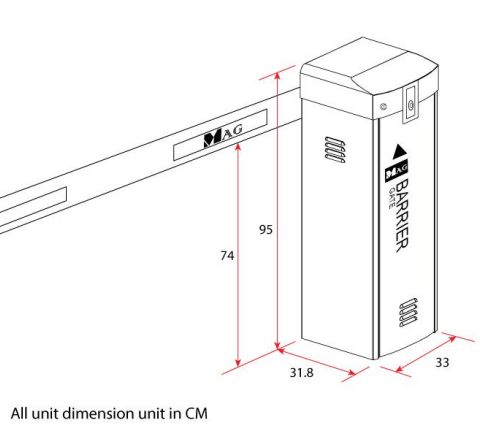 Barie tự động MAG, Barrier của Malaysia, Barie BR600T 4 Barie tự động MAG